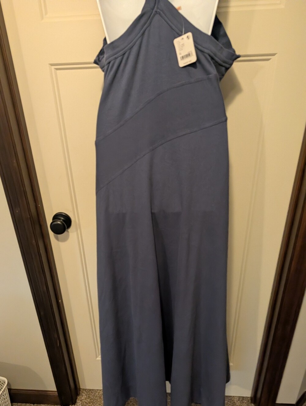 Free People Navy Graphic Halter Maxi Dress - Picture 2 of 5